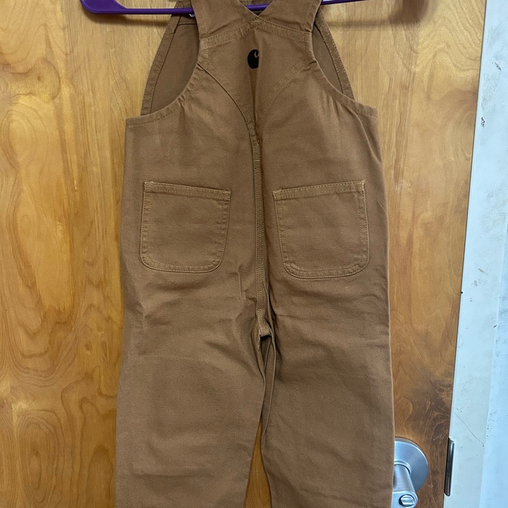 NWT Carhartt canvas bib overalls 3T - Picture 3 of 6